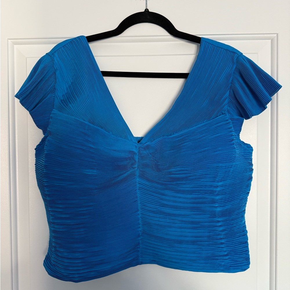 NEW w/ Tags Express Pleated Women's Top Blue Size XL